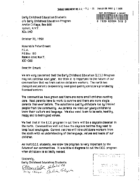 080-91(1) - Letter from Iqaluit regarding Early Childhood Education Program