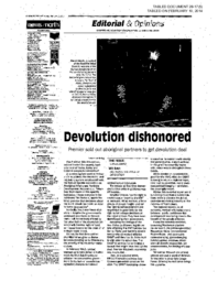 028-17(5) - News/North Editorial - February 10, 2014: Devolution Dishonoured 