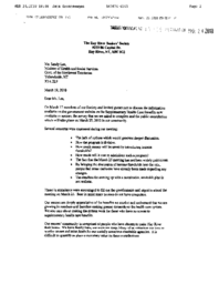 014-16(5) - Letter from Hay River Seniors' Society to Minister Lee on Supplementary Health Benefits, March 19, 2010 