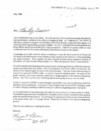 002-13(6)-Letter and information package to Members of the Legislative Assembly from the Honourable John Todd, Minister Responsible for the Financial Management Board, regarding collective bargaining and pay equity negotiations with the Union of Northern 