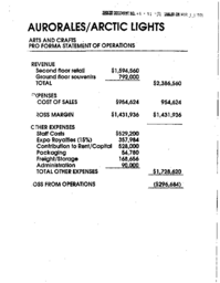 046-91(1) - Statement of Operations for Proposed Participation of GNWT at Expo '92