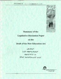 001-12(7) - Legislative Discussion Paper on the Draft of the New Education Act -Inuk