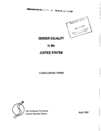 130-91(1) - Gender Equality in the Justice System, Discussion Paper