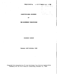 06-88(2) - Constitutional Alliance of the NWT Progress Report