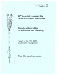 CR 1-16(2) - Report on the 2008-2009 Draft Interim Appropriation