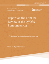 CR 49-19(2) - Report on the 2021-22 Review of the Official Languages Act