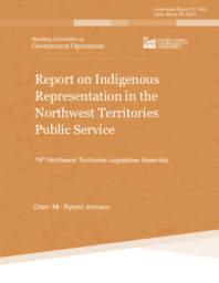 CR 51-19(2) - Report on Indigenous Representation in the Northwest Territories Public Service