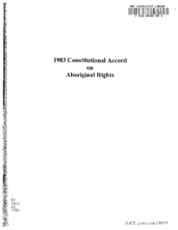 09-87(2) - 1983 Constitutional Accord on Aboriginal Rights