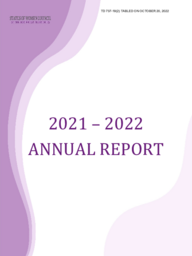 TD 737-19(2) Status of Women Council of the Northwest Territories 2021-2022 Annual Report