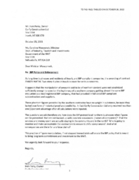 742-19(2) Letter dated October 25, 2021 from Mr. Irving Perry, Owner of Co-Fly Construction Ltd. to the Minister of Industry, Tourism and Investment regarding BIP Policy and Enforcement