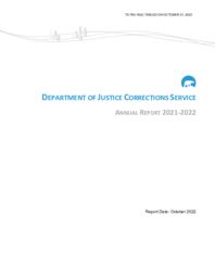 763-19(2) Department of Justice Corrections Service Annual Report 2021-2022