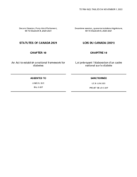 769-19(2) Bill C-237, An Act to Establish a National Framework for Diabetes