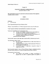 825-19(2) Unlawful Property Forfeiture Act, Nunavut