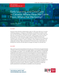 854-19(2) Institute for Research on Public Policy Publication - Early Learning and Child Care in Canada:  Where Have We Come From, Where Are We Going?