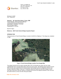 877-19(2) Stantec Consulting Ltd. 2021 Frank Channel Bridge Inspection Report dated February 12, 2022