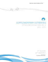 882-19(2) Supplementary Estimates (Operations Expenditures), No. 3, 2022-2023