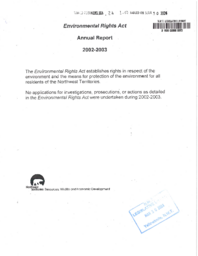 024-15(3) - Environmental Rights Act Annual Report 2002-2003