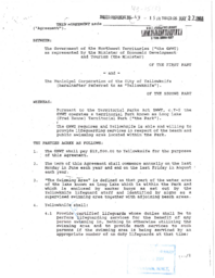 043-15(3) - Agreement between the Government of the Northwest Territories and the City of Yellowknife regarding lifeguarding services