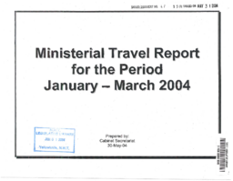 047-15(3) - Ministerial travel report for the period : January - March 2004