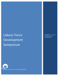 Labour Force Development Symposium report Yellowknife, February 12-13, 2013.