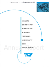 52-14(4) - Workers’ Compensation Board Northwest Territories and Nunavut Annual Report 2000