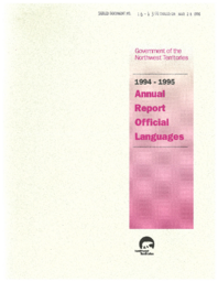 016-13(3) - Official Languages 1994-1995 Annual Report