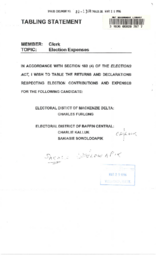 020-13(3) - Returns and declarations respecting elections contributions and expenses for Charles Furlong (Mackenzie Delta) and Charlie Kalluk and Sakiasie Sowdlooapik (Baffin Central)