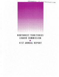 018-13(3) - Northwest Territories Liquor Commission 1995-1996 Annual Report