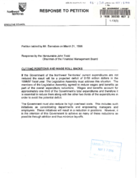 048-13(3) - Response to petitions regarding public service lay-offs and wage reductions, and the proposed new business incentive policy