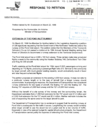 049-13(3) - Response to Petition 2-13(3) : tabled by Mr. Evaloarjuk on March 22, 1996, regarding the extension of the Pond Inlet runway