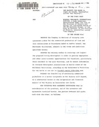 050-13(3) - Agreement between Her Majesty the Queen in right of Canada and Mineral Resources International Limited on operation of a lead-zinc mine at Strathcona Sound, Baffin Island