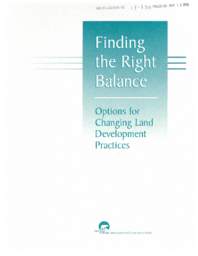 043-13(3) - Finding the right balance : options for changing land development practices