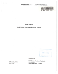 055-13(3) - Final report : Metis Nation education research project