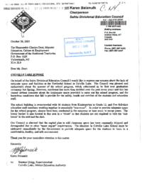 048-15(4) - Sahtu Divisional Education Council Letter Regarding The Colville Lake School