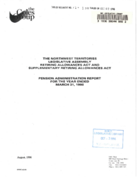 071-13(3) - Pension Administration Report for Year Ended March 31, 1996