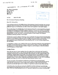 086-13(3) - Letter to Mr. Mark Evaloarjuk from Mr. Doug McLean, Baffin School Administrators Council, regarding government employee housing