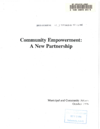 091-13(3) - Community empowerment : a new partnership