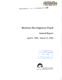 110-13(3) - Economic Development and Tourism : Business Development Fund : annual report, 1995-1996