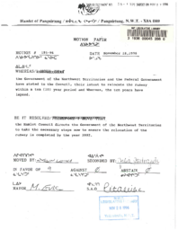 006-13(4) - Hamlet Council of Pangnirtung : Motion #195-96 [regarding] the relocation of the runway in Pangnirtung