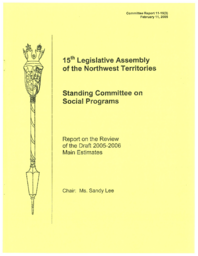 CR 11-15(3) - Report on the Review of the Draft 2005-2006 Main Estimates