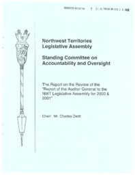 CR 08-14(6) - The Report on the Review of the "Report of the Auditor General to the NWT Legislative Assembly for 2000 & 2001"