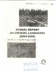 075-15(4) - Annual Report on Official Languages 2004-2005