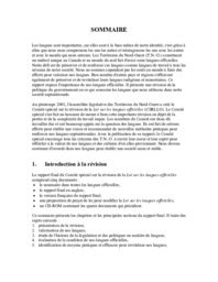 CR 09-14(6) - Sommaire du Rapport Final