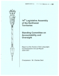 CR 07-14(5) - Report on the Review of the Languages Commissioner's Annual Report 2000-2001