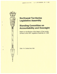 CR 01-14(4) - Report on the Review of the Report of the Auditor General to the NWT Legislative Assembly for 1999