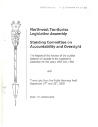 CR 4-14(3) - The Report of the Review of the Auditor General of Canada to the Legislative Assembly for the years 1997 and 1998 and Transcripts from the Public Hearings held September 27th and 28th, 2000