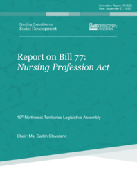 CR 59-19(2) - Report on Bill 77 : Nursing Profession Act