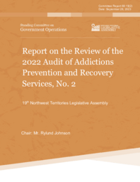 CR 68-19(2) - Report on the Review of the 2022 Audit of Addictions Prevention and Recovery Services, No. 2