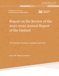 CR 71-19(2) - Report on the Review of the 2021-2022 Annual Report of the Ombud