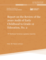 CR 69-19(2) - Report on the Review of the 2020 Audit of Early Childhood to Grade 12 Education, No. 2